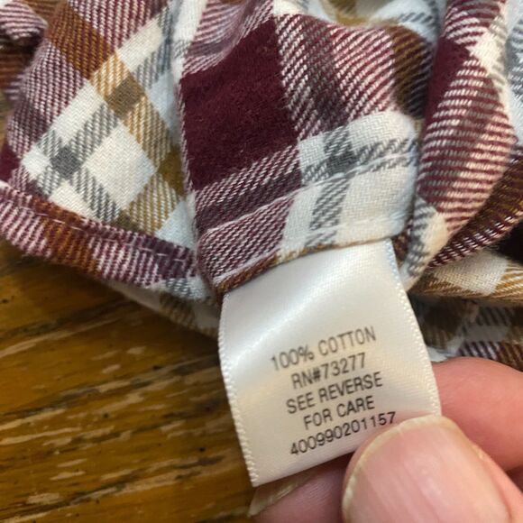 Rustic Grunge Flannel Plaid Shirt Croft & Barrow Outdoors Camping 100% Cotton S - Picture 5 of 7